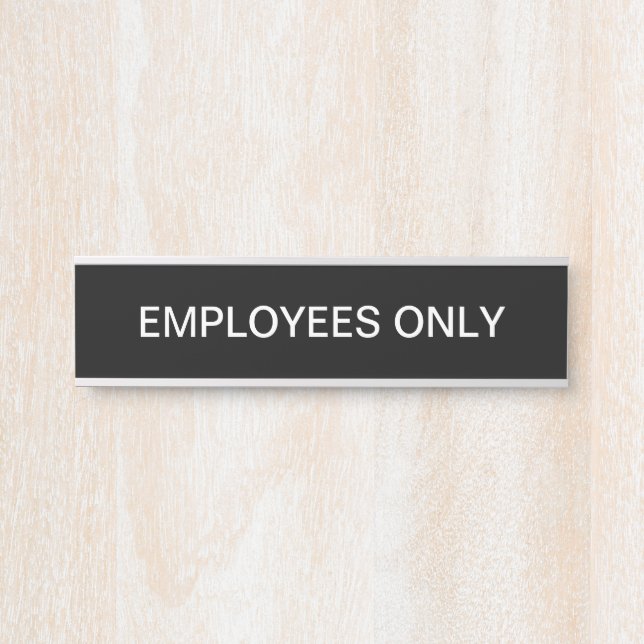 Employees Only Simple Door Sign (Front)