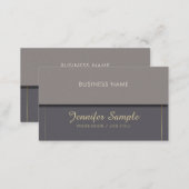 Employer Consultant Professional Plain Luxury Chic Business Card (Front/Back)