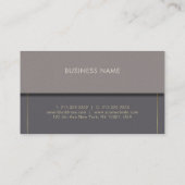Employer Consultant Professional Plain Luxury Chic Business Card (Back)