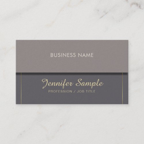 Employer Consultant Professional Plain Luxury Chic Business Card
