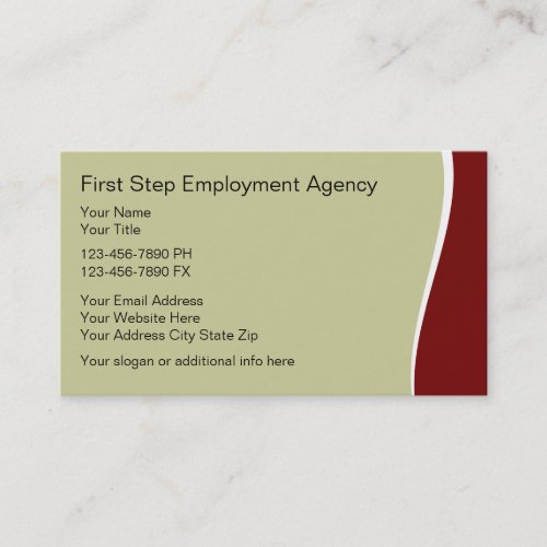Employment Agency Business Cards