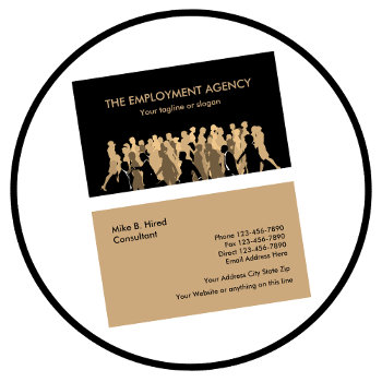 Employment Agency Business Cards by Luckyturtle at Zazzle