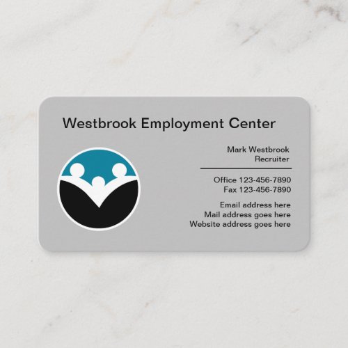 Employment Agency Business Cards Modern Design