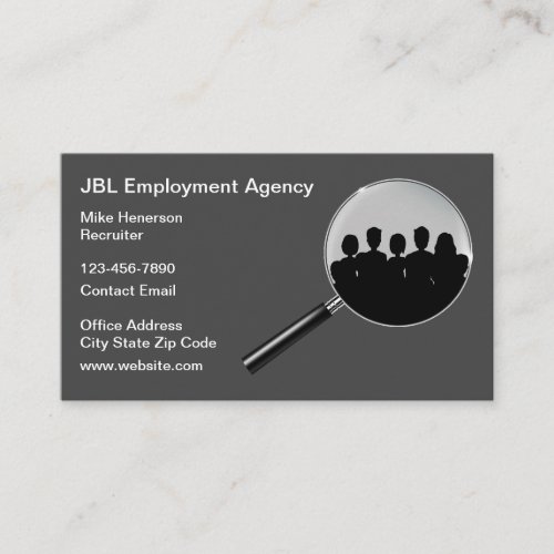 Employment Agency Modern Business Cards
