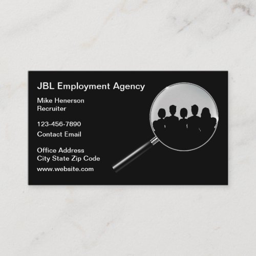 Employment Agency Modern Business Cards Template