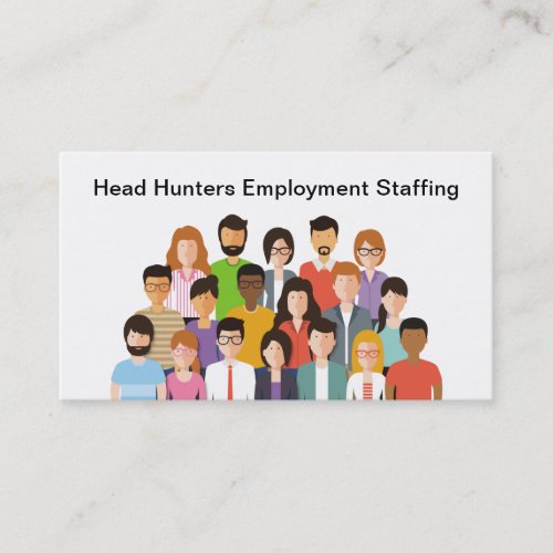 Employment Agency Staffing Service Business Card