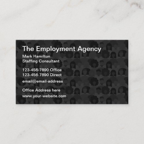 Employment And Staffing Agency Business Card