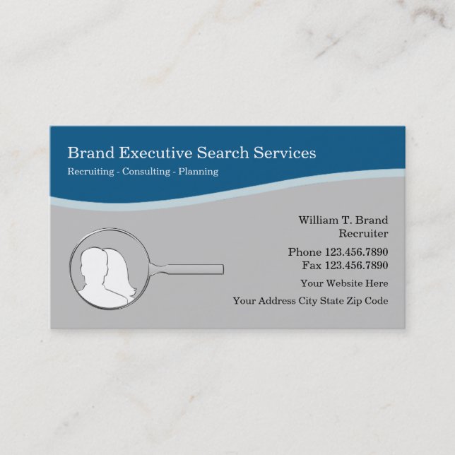 Employment Executive Search Agency Business Cards (Front)