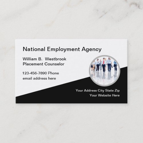 Employment Temp Agency Business Card