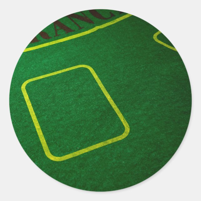 Emply Poker Table Closeup Classic Round Sticker (Front)