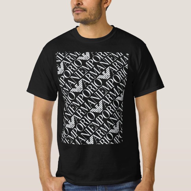 EMPORIO ARMANI Pima cotton jersey T-shirt with (Front)
