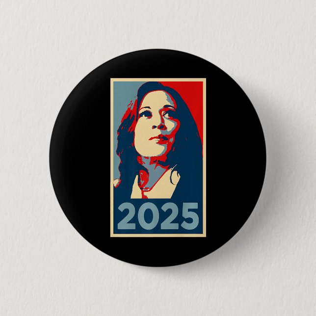 Empower 2025 Inauguration Kamala Harris Obama Post Button (Front)
