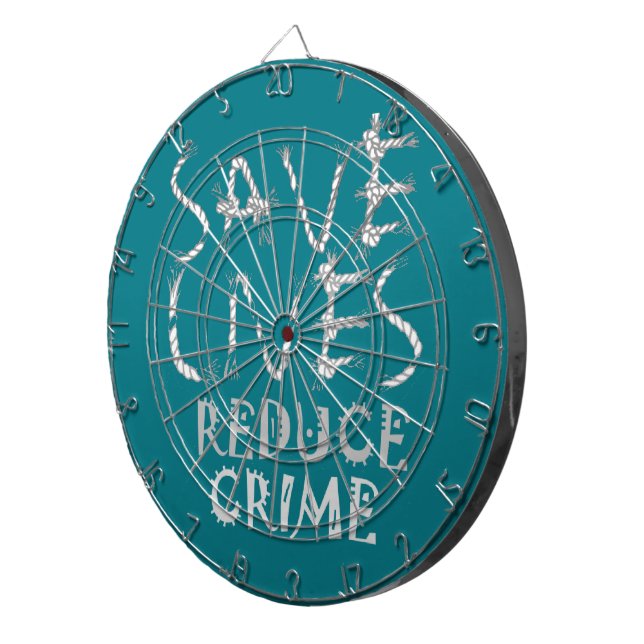 Empower Change with the :Save Lives Reduce Crime Dart Board (Front Right)