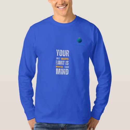 Empower in Blue Life Quotes Sleeve Tee