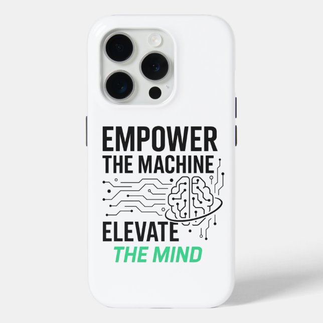 Empower the Machine, Elevate the Mind AI Design Case-Mate iPhone Case (Back)