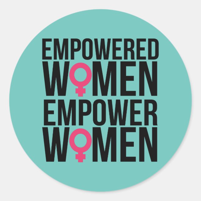 Empower Women Classic Round Sticker (Front)