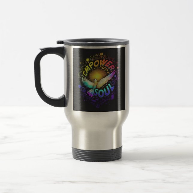 "Empower Your Soul" Travel Coffee Mug (Left)