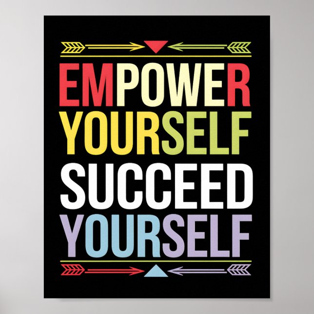 Empower Yourself Motivational Quote Poster (Front)
