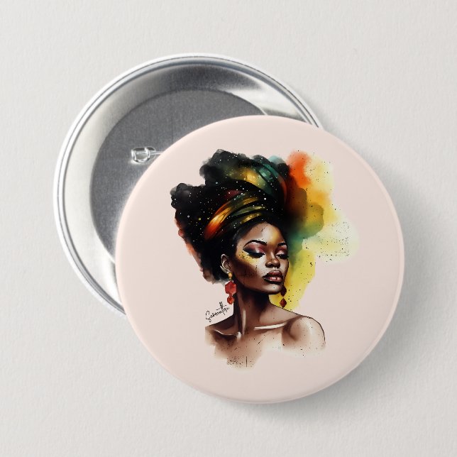 Empowered African-American Woman (2) Button (Front & Back)