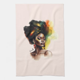 Empowered African-American Woman (2) Kitchen Towel