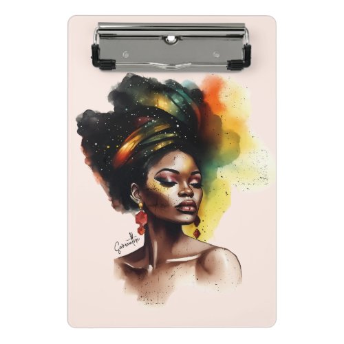 Empowered African_American Woman 2 Mini Clipboard