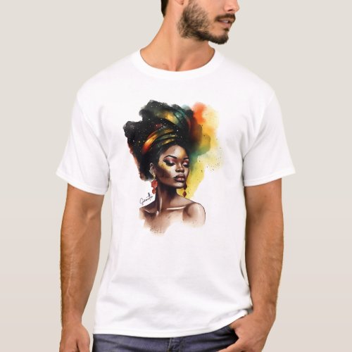 Empowered African_American Woman 2 T_Shirt