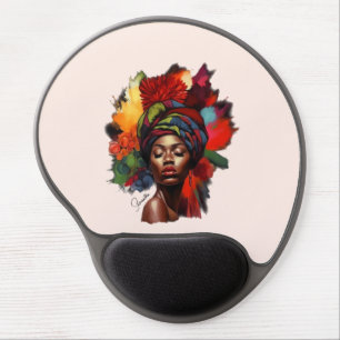Empowered African-American Woman Gel Mouse Pad