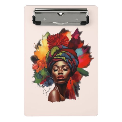 Empowered African_American Woman Mini Clipboard
