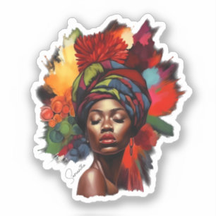 Empowered African-American Woman Sticker