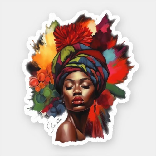 Empowered African_American Woman Sticker