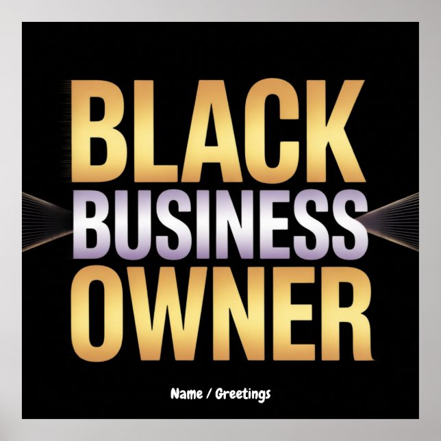Empowered Black Business Owner Women Celebrating  Poster (Front)