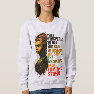 Empowered Black Woman In Bold Pan-African Colors Sweatshirt