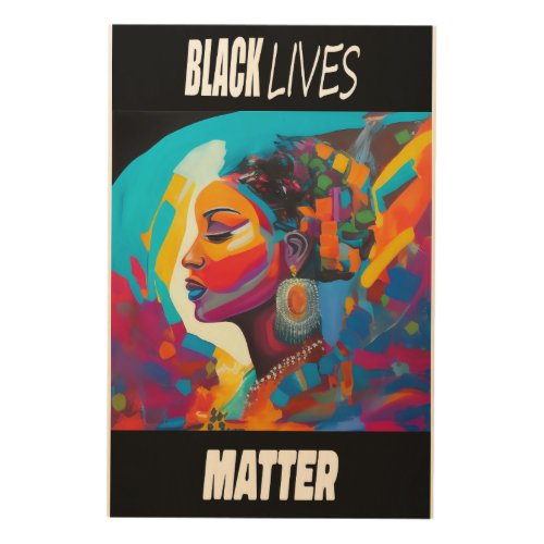 Empowered Colors Wood Panel Black Lives Matter Art