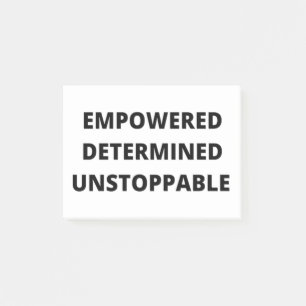 Empowered Determined Unstoppable Women Post-it Notes