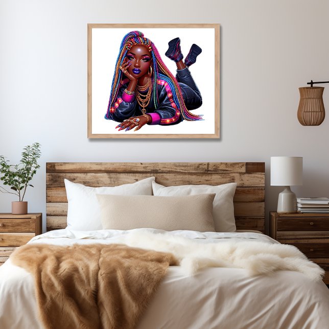 Empowered Melanin Chic Urban Hip Hop Art Poster (Empowered Melanin Chic Urban Hip Hop Art Poster)