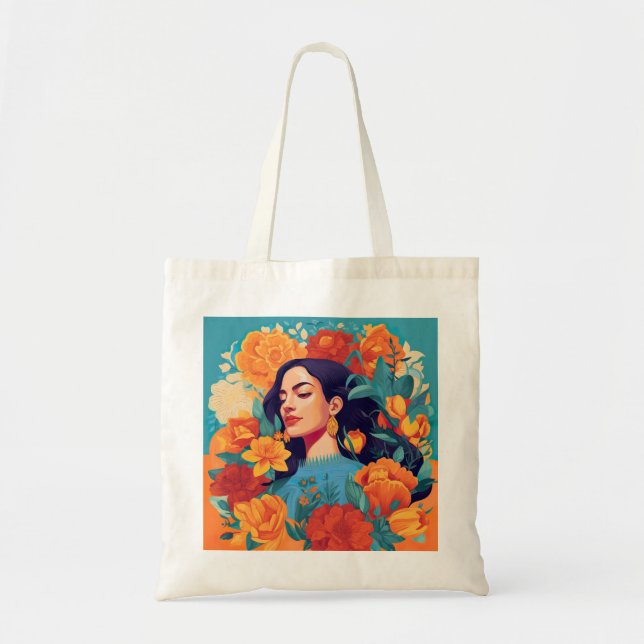 Empowered Mexican-American Woman Tote Bag (Front)