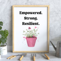 Empowered Strong Resilient Mental Health Poster