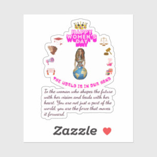 Empowered to lead happy women's day sticker