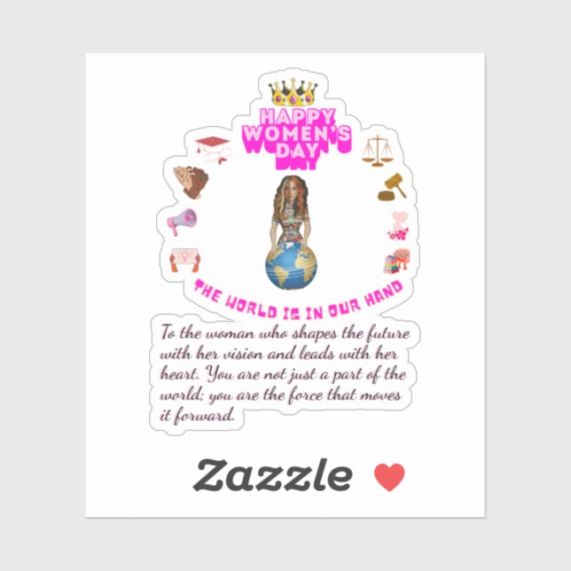 Empowered to lead happy women's day sticker (Sheet)