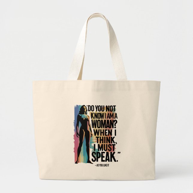 "Empowered Voices" Feminist Shakespeare Tote (Front)