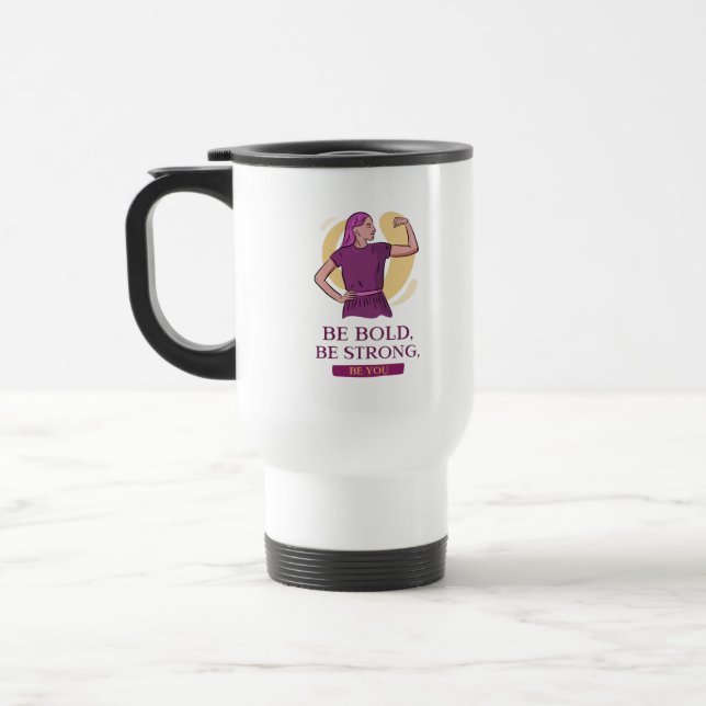 empowered woman travel mug (Left)