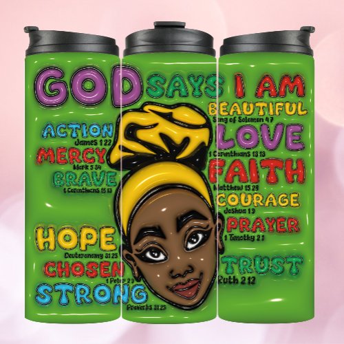 Empowering Affirmations 3D Inflated Effect Tumbler