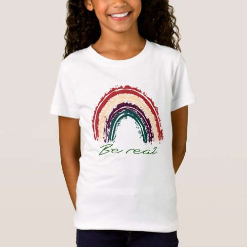 Empowering Be Real Not Perfect Kids T_Shirt