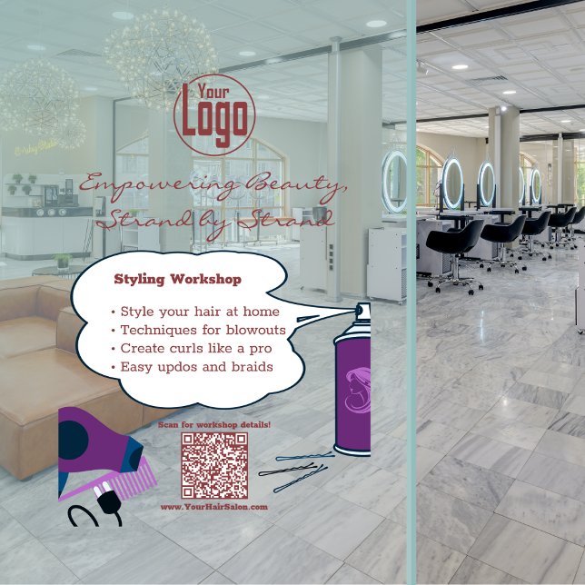 Empowering Beauty Workshop Window Cling (Empowering Beauty Workshop Window Cling)