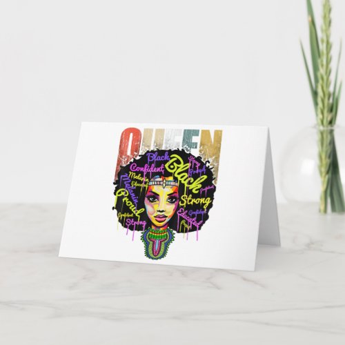 Empowering Black Queen  Card