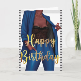 Empowering Black Women 'Girl Boss' Birthday Card