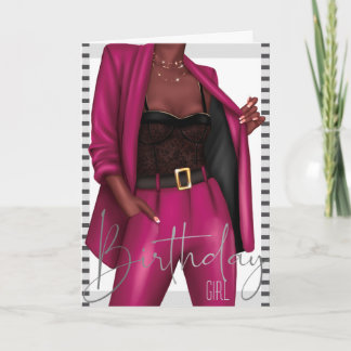 Empowering Black Women 'Girl Boss' Birthday Card