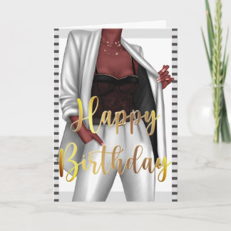 Empowering Black Women 'Girl Boss' Birthday Card