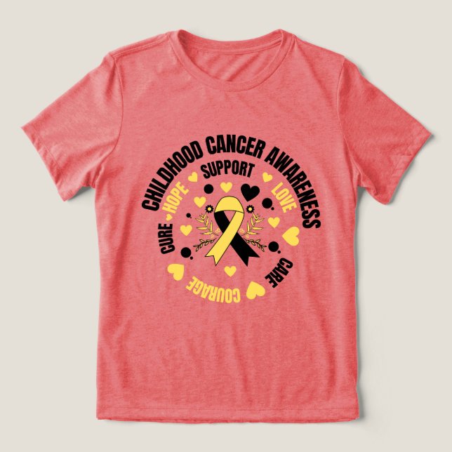 Empowering Breast Cancer T-shirt Tri-Blend Shirt (Design Front)