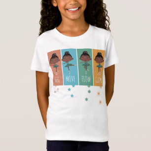 Empowering Color Block Black Ballerina Girls T-Shirt